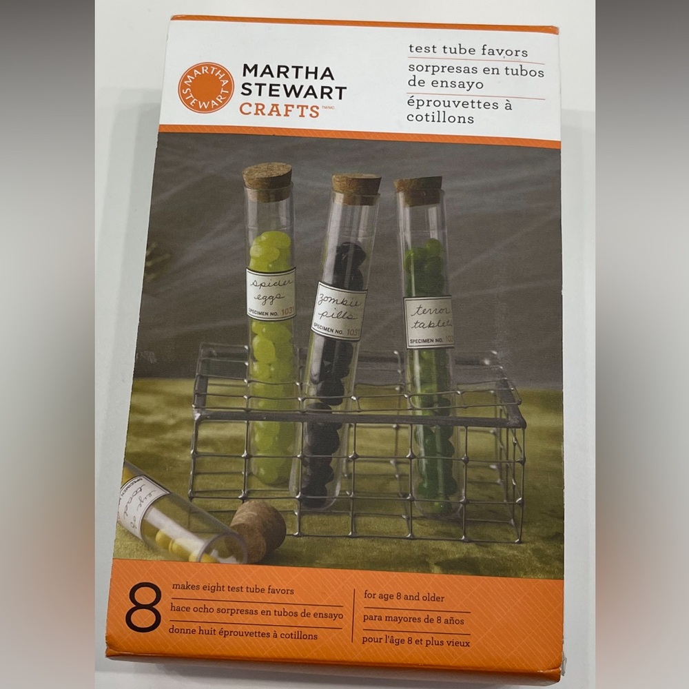 Martha Stewart Crafts Plastic Test Tube Favors 8 Favors